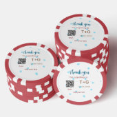 ハネムーン基金 QRコード カップル名 結婚式 ポーカーチップ (積み重ね)