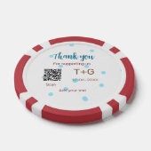ハネムーン基金 QRコード カップル名 結婚式 ポーカーチップ (シングル)