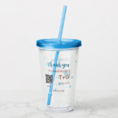 ハネムーン基金Q Rコードカップル名結婚の追加 アクリルタンブラー (裏面)