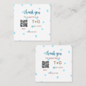 ハネムーン基金Q Rコードカップル名結婚の追加 スクエア名刺 (正面/裏面)