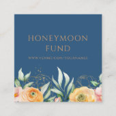 ハネムーン基金QRコードエレガントフローラ結婚 エンクロージャーカード (正面)