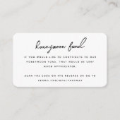 ハネムーン基金QRコードデジタル結婚ズレジストリ エンクロージャーカード (正面)