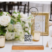 ハネムーン基金Qrコード旅行基金リクエスト アクリルサイン