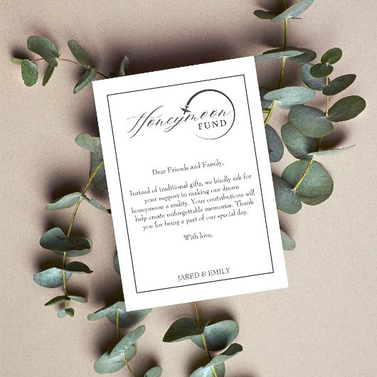 ハネムーン基金Qrコード旅行基金リクエスト エンクロージャーカード