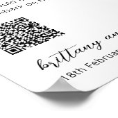 ハネムーン基金QRコード結婚のポスター ポスター (角)