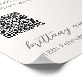 ハネムーン基金QRコード結婚のポスター ポスター (角)