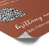 ハネムーン基金QRコード結婚のポスター ポスター (角)