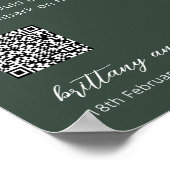 ハネムーン基金QRコード結婚のポスター ポスター (角)