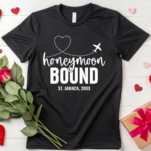 ハネムーン旅行の新婚カップル Tシャツ