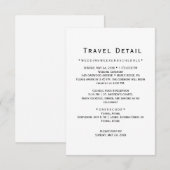 ハネムーン旅行の詳細カード エンクロージャーカード (正面/裏面)