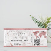 ハネムーン旅行用航空券QRコード 招待状 (スタンド正面)