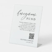 ハネムーン素朴ファンドQRウィッシングウェルサイン 台座サイン (正面)