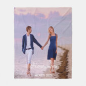ハネムーン結婚休暇の写真 フリースブランケット (正面)