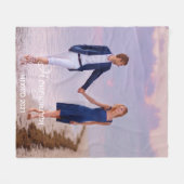 ハネムーン結婚休暇の写真 フリースブランケット (正面(横))