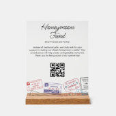 ハネムーン結婚基金の登録旅行要求 アクリルサイン (正面)