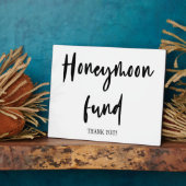 ハネムーン結婚基金の看板Tabletop Plates フォトプラーク (側面)