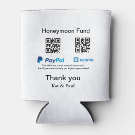 ハネムーン資金へのご寄付のQRコード（PayPal/Venmo）ありがとうございます 缶クーラー