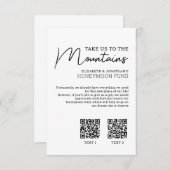 ハネムーン資金モダン現金qrコード エンクロージャーカード (正面/裏面)