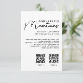 ハネムーン資金モダン現金qrコード エンクロージャーカード (スタンド正面)