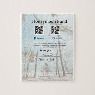ハネムーン資金 Venmo PayPal 寄付 QR カップル ジグソーパズル