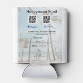 ハネムーン資金 Venmo PayPal 寄付 QR カップル 缶クーラー (裏面)
