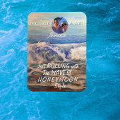 ハネムーン クルーズ ブルー 名前入り 写真マグネット マグネット