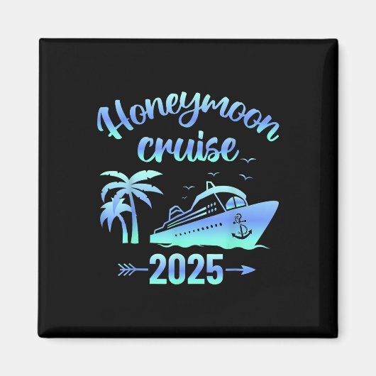 ハネムーン クルーズ 新婚 2025 カップル おそろい マグネット (正面)