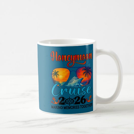 ハネムーン クルーズ 2026 新婚 アートワーク コーヒーマグカップ (右)