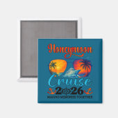 ハネムーン クルーズ 2026 新婚 グラフィックアート マグネット (正面/裏面)