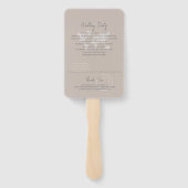 ハネムーン パスポート コンパス 結婚式 プログラム ハンドファン (裏面)