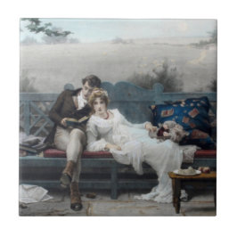 ハネムーン（ベンチの新郎新婦） タイル