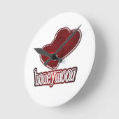 ハネムーン ラウンド壁時計 (傾斜)