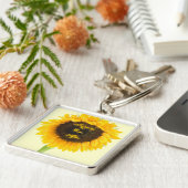 ハネムーンKeyChainの後ずっと幸せにヒマワリ キーホルダー (側面)