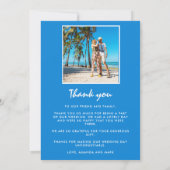 『ハネム結婚ーン・フォト・サンキュー』 サンキューカード (裏面)