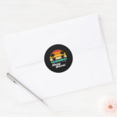 ハネモオニン新郎新婦ハネムーンバカンス結婚ズ ラウンドシール (封筒)