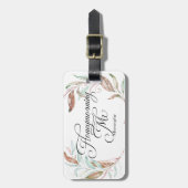 ハネモニングMRウォーターカラーユーカリ葉 ラゲッジタグ (正面縦)