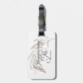 ハネモニングMRウォーターカラーユーカリ葉 ラゲッジタグ (裏面縦)