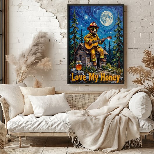 ハネードメロディー:屋根の上にクマ ポスター