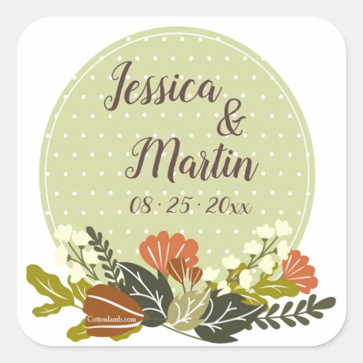 ハネ露グリーンシール スクエアシール (正面)