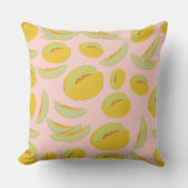 ハネ露メロンフルーツパターン クッション (正面)
