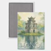 ハノイタートルタワーベトナムトラベル マグネット (正面/裏面)