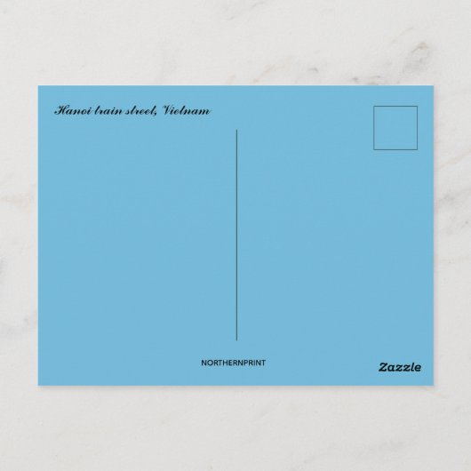 ハノイトレイン通りベトナム ポストカード (裏面)