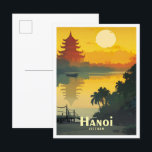 ハノイベトナムアートヴィンテージトラベルイラストレーション ポストカード<br><div class="desc">ハノイベトナムアートヴィンテージトラベルプレイスイラストレーション</div>
