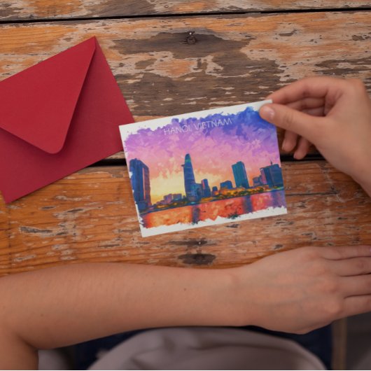 ハノイベトナムスカイラインヴィンテージトラベル ポストカード