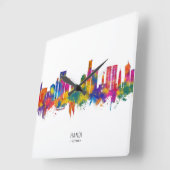 ハノイベトナムスカイライン スクエア壁時計 (傾斜)