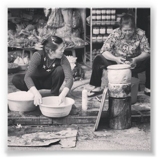 ハノイ市場 フォトプリント            (正面)