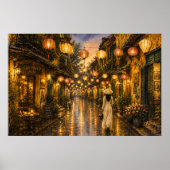 ハノイ ベトナム 古都 水彩画 ウォールアート (正面)