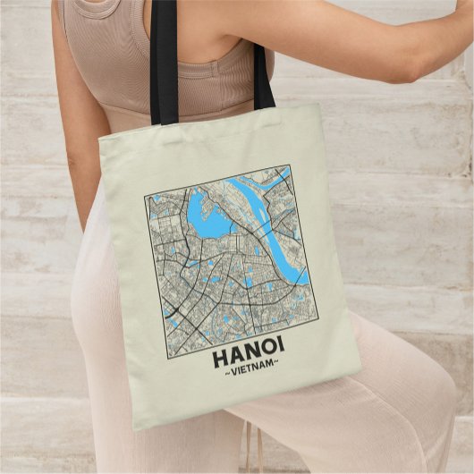 ハノイ ベトナム 市街地図 トートバッグ