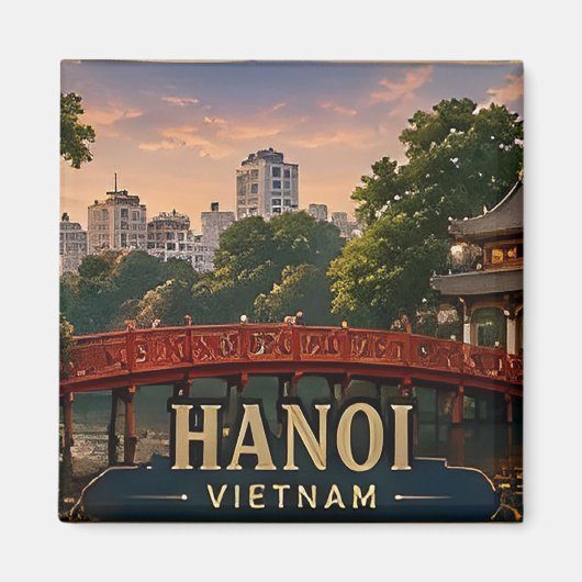 🧲 ハノイ ベトナム 旅行の思い出 🧲 マグネット (正面)