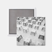 ハノイ・ベトナム、神殿のプラスチック製ストールズ マグネット (正面/裏面)